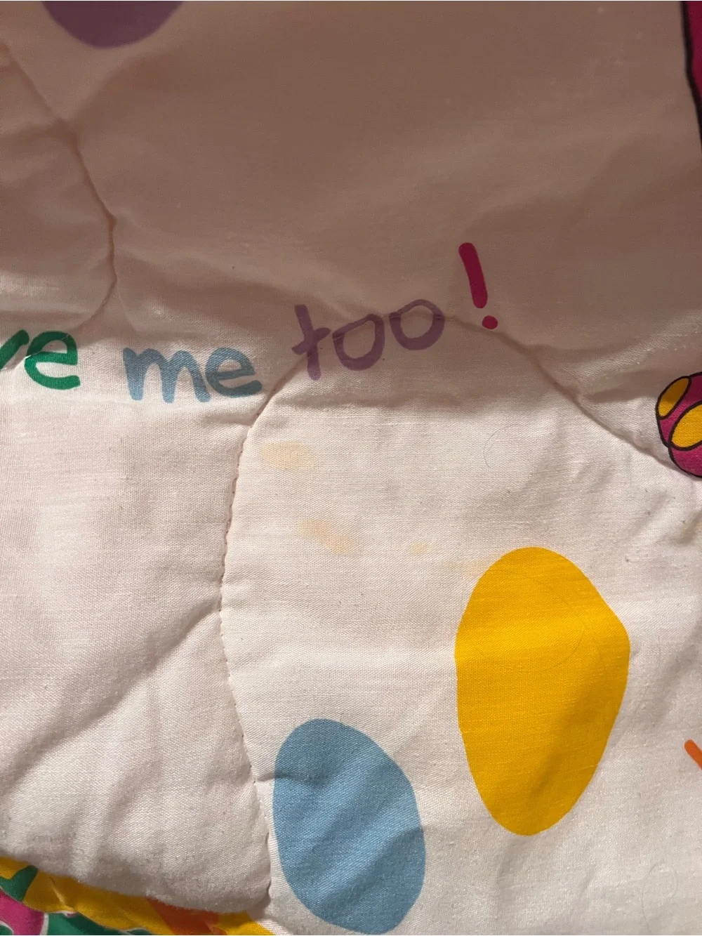 Vintage Barneys & Friends Dinosaur twin comforter 90s Retro cartoon bedding
